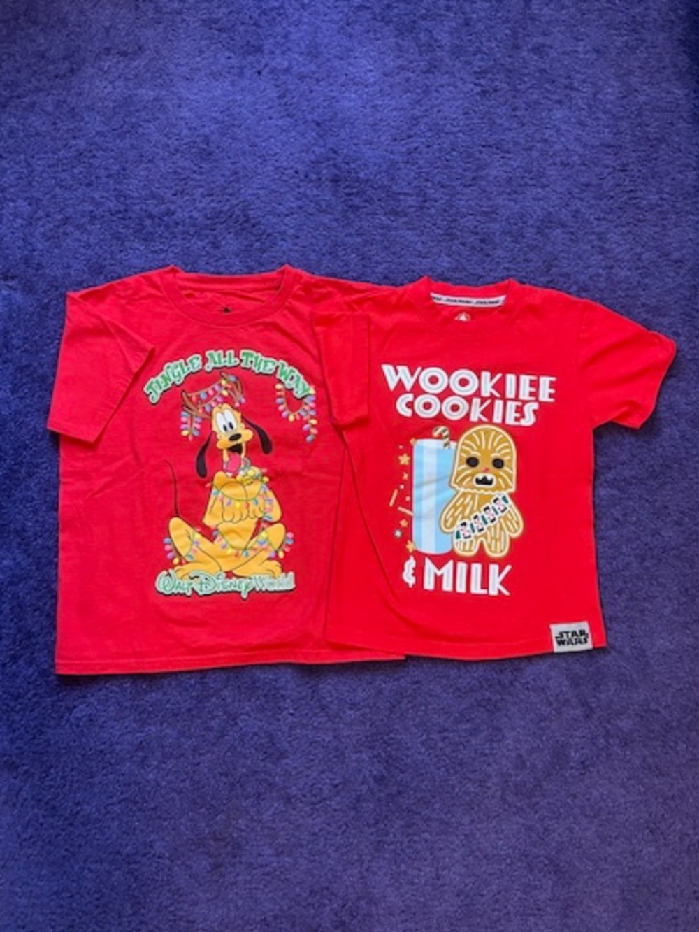 Disney Holiday Kids T-shirts - x2 - Size kids Small